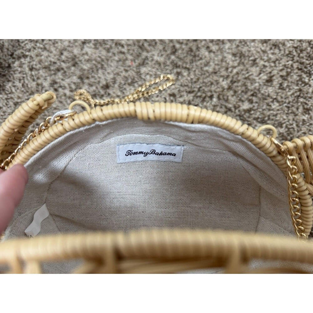 Tommy Bahama Woven Sea Turtle Crossbody Bag Natural Straw Viral Beach Purse NWT - Picture 7 of 13